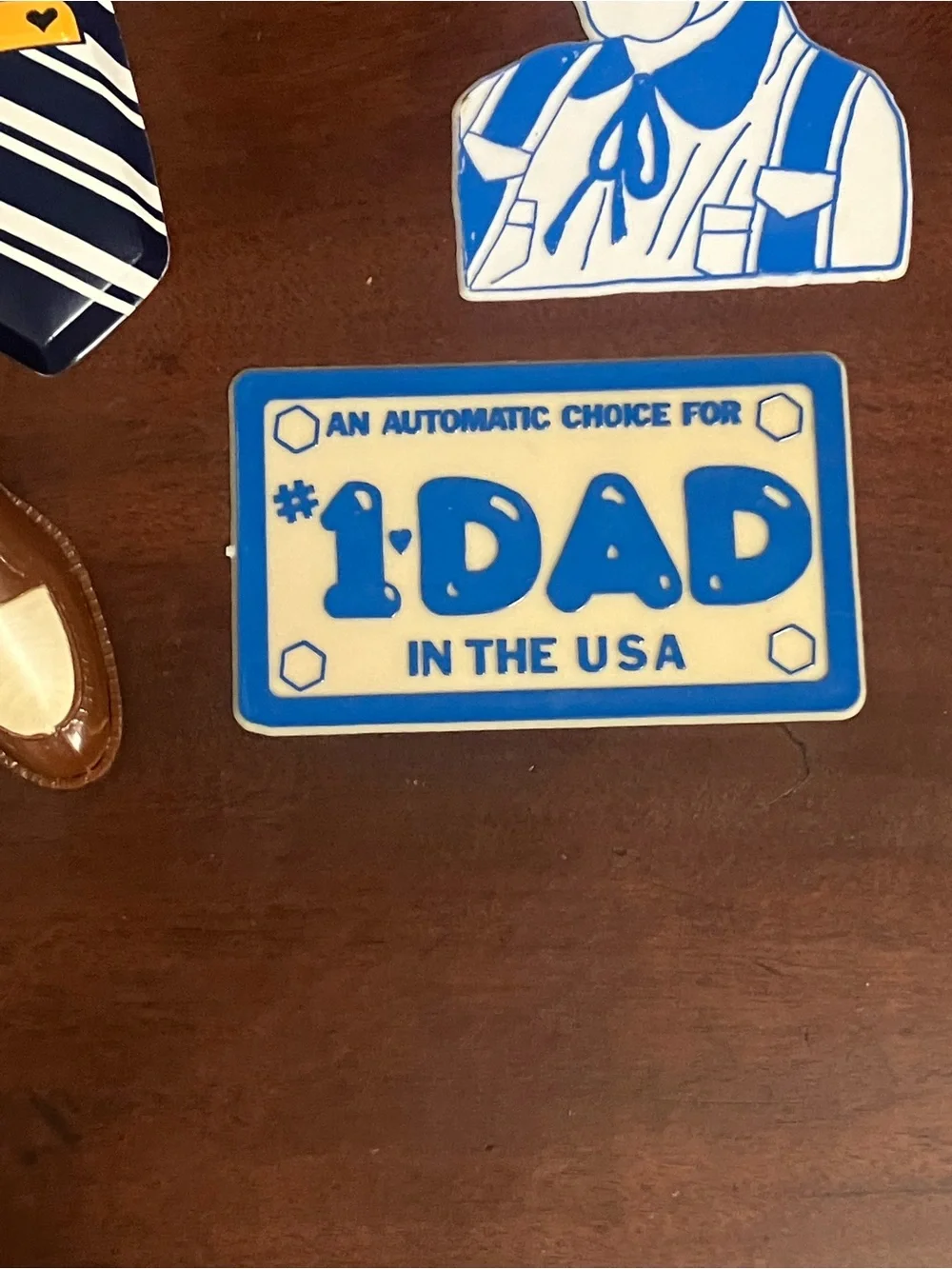 Vintage Lot of 5 Father’s Day Dad Cake Toppers Hong Kong Shoes Tie